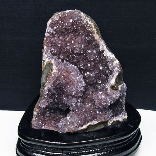 アメジスト クラスター ウルグアイ産 アメジスト 原石 amethyst 台座付属 花型 一点物  182-7106