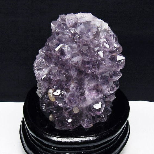 アメジスト クラスター ウルグアイ産 アメジスト 原石 amethyst 台座付属 花型 一点物  182-7118