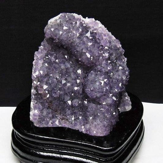 アメジスト クラスター ウルグアイ産 アメジスト 原石 amethyst 台座付属 花型 一点物  182-7120