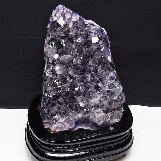 1.2Kg アメジスト クラスター ウルグアイ産 アメジスト 原石 amethyst 台座付属 花型 一点物  182-7139