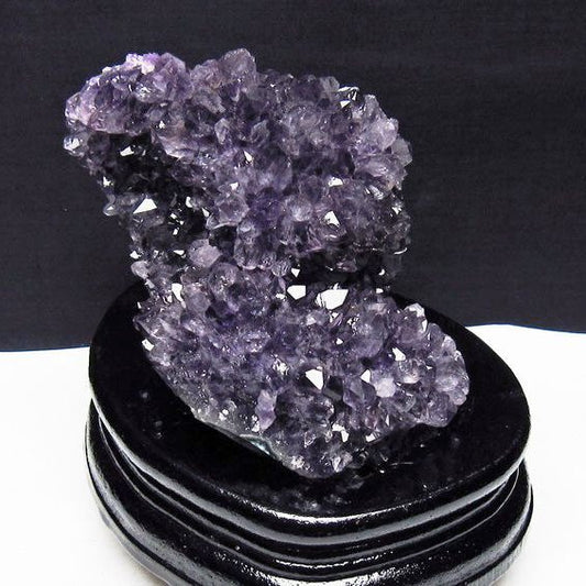 アメジスト クラスター ウルグアイ産 アメジスト 原石 amethyst 台座付属 花型 一点物  182-7145