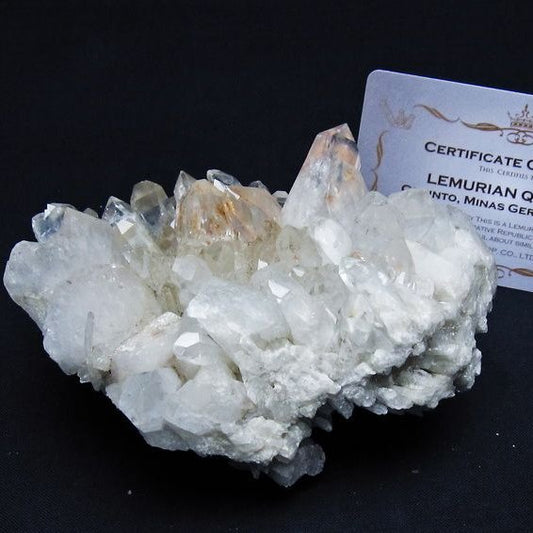 レムリアンシード 水晶 クラスター 原石 ブラジル ミナスジェライス州 コリント産 一点物 送料無料 182-7881