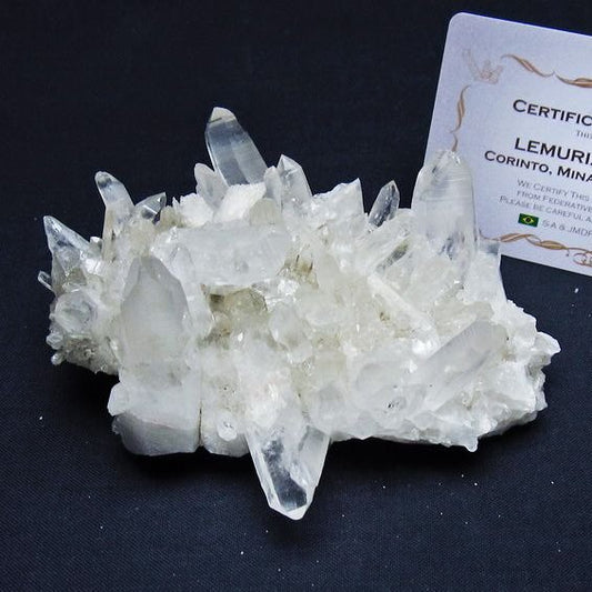 レムリアンシード 水晶 クラスター 原石 ブラジル ミナスジェライス州 コリント産 一点物 送料無料 182-7905
