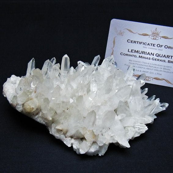 レムリアンシード 水晶 クラスター 原石 ブラジル ミナスジェライス州 コリント産 一点物 送料無料 182-7907