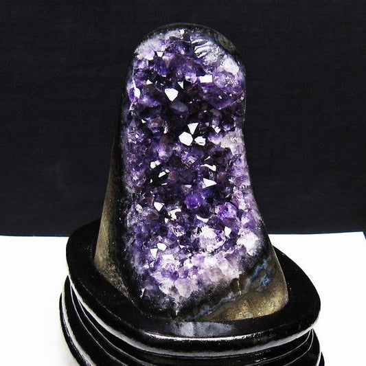 アメジスト クラスター ウルグアイ産 原石 amethyst 一点物 台座付属 182-7915