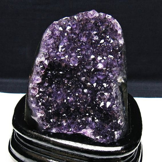 アメジスト クラスター ウルグアイ産 原石 amethyst 一点物 台座付属 送料無料 182-7916