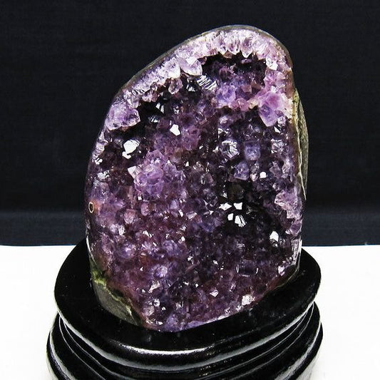 アメジスト クラスター ウルグアイ産 原石 amethyst 一点物 台座付属 送料無料 182-7918