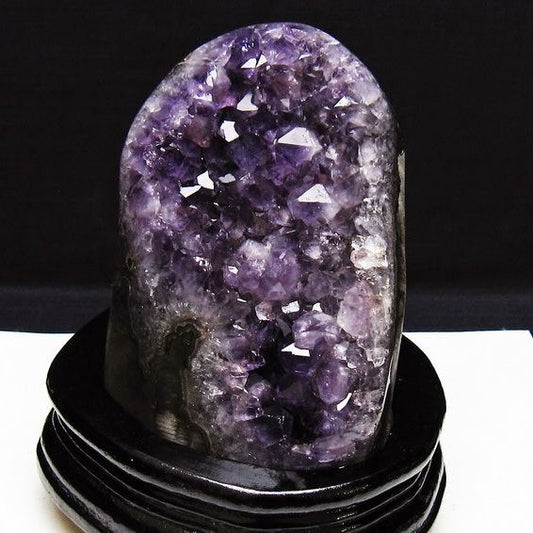 1.3Kg アメジスト クラスター ウルグアイ産 原石 amethyst 一点物 台座付属 送料無料 182-7921
