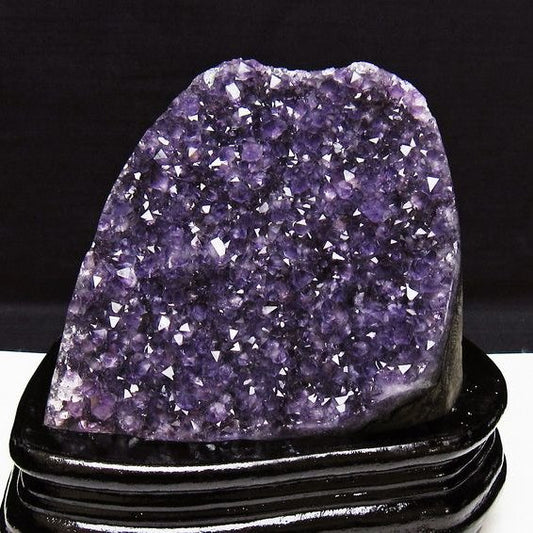 1.2Kg アメジスト クラスター ウルグアイ産 原石 amethyst 一点物 台座付属 送料無料 182-7923