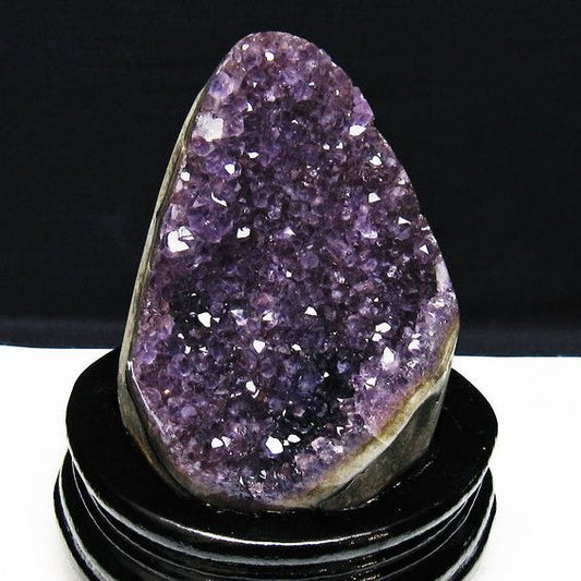 アメジスト クラスター ウルグアイ産 原石 amethyst 一点物 台座付属 送料無料 182-7926