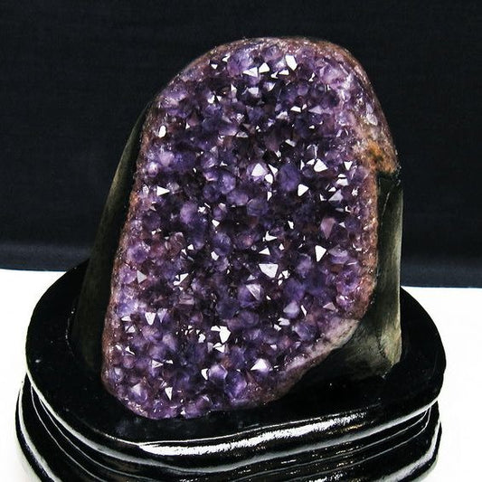 アメジスト クラスター ウルグアイ産 原石 amethyst 一点物 台座付属 送料無料 182-7927