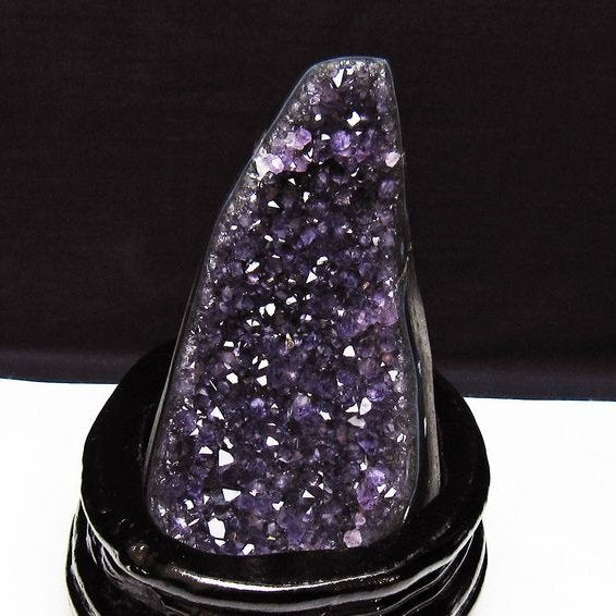 アメジスト クラスター ウルグアイ産 原石 amethyst 一点物 台座付属 送料無料 182-7928
