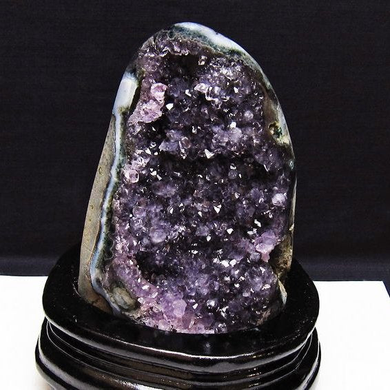 アメジスト クラスター ウルグアイ産 原石 amethyst 一点物 台座付属 送料無料 182-7929