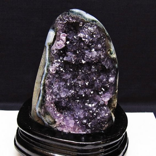 アメジスト クラスター ウルグアイ産 原石 amethyst 一点物 台座付属 送料無料 182-7929