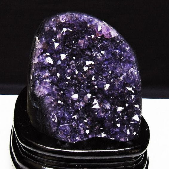 アメジスト クラスター ウルグアイ産 原石 amethyst 一点物 台座付属 送料無料 182-7934