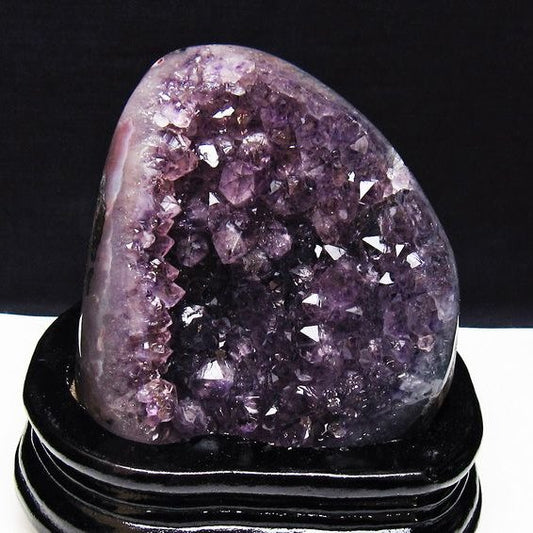 1.1Kg アメジスト クラスター ウルグアイ産 原石 amethyst 一点物 台座付属 送料無料 182-7938