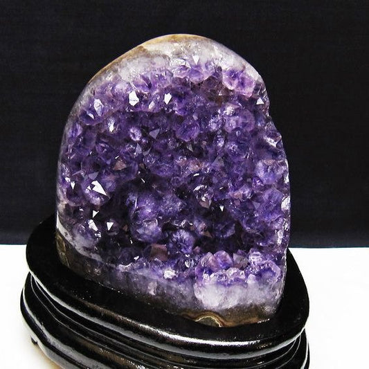 1.2Kg アメジスト クラスター ウルグアイ産 原石 amethyst 一点物 台座付属 送料無料 182-7939