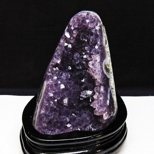 1.1Kg アメジスト クラスター ウルグアイ産 原石 amethyst 一点物 台座付属 送料無料 182-7945
