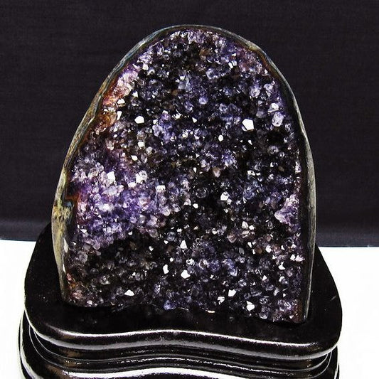 1.3Kg アメジスト クラスター ウルグアイ産 原石 amethyst 一点物 台座付属 送料無料 182-7946