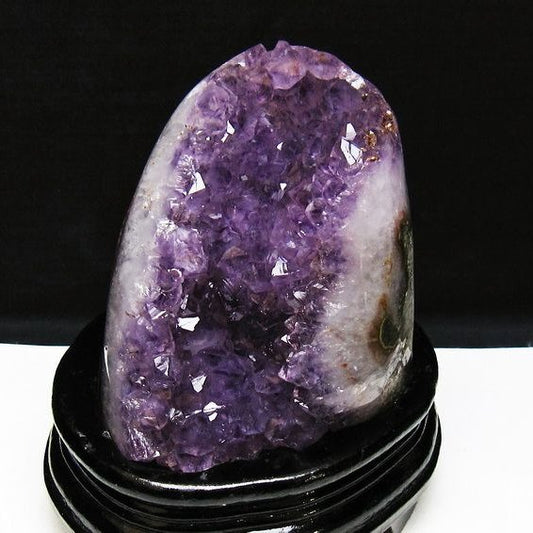 1.2Kg アメジスト クラスター ウルグアイ産 原石 amethyst 一点物 台座付属 送料無料 182-7947