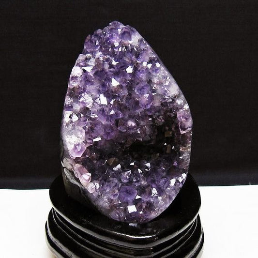 アメジスト クラスター ウルグアイ産 原石 amethyst 一点物 台座付属 送料無料 182-7949