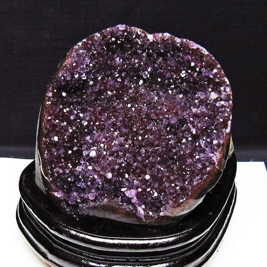 1.7Kg アメジスト クラスター ウルグアイ産 原石 amethyst 一点物 台座付属 送料無料 182-7953