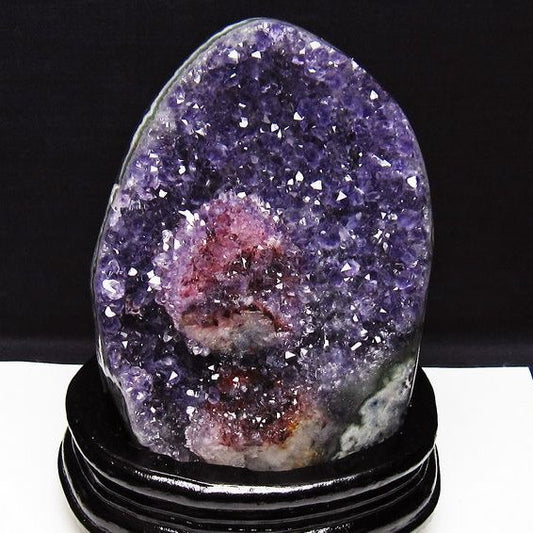 1.5Kg アメジスト クラスター ウルグアイ産 原石 amethyst 一点物 台座付属 送料無料 182-7954