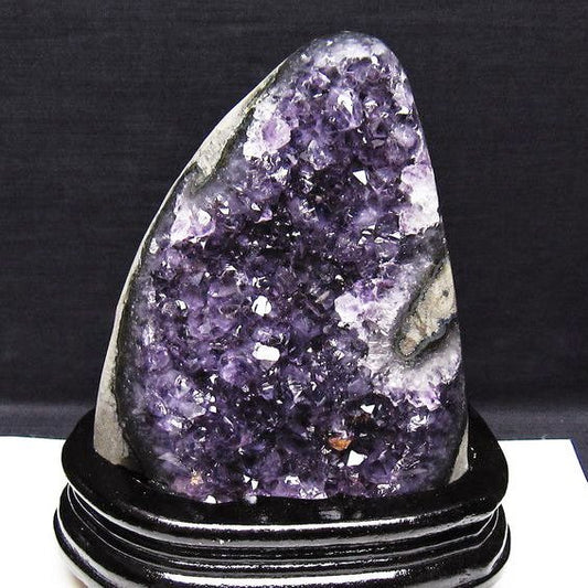 1.7Kg アメジスト クラスター ウルグアイ産 原石 amethyst 一点物 台座付属 送料無料 182-7955