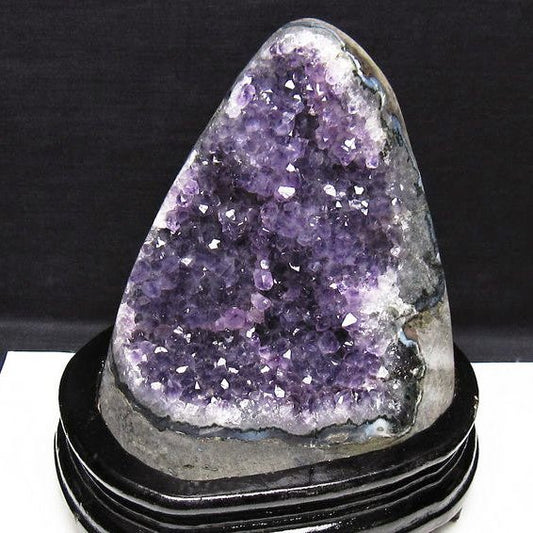 1.9Kg アメジスト クラスター ウルグアイ産 原石 amethyst 一点物 台座付属 送料無料 182-7956