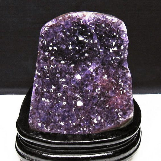 1.2Kg アメジスト クラスター ウルグアイ産 原石 amethyst 一点物 台座付属 送料無料 182-7959