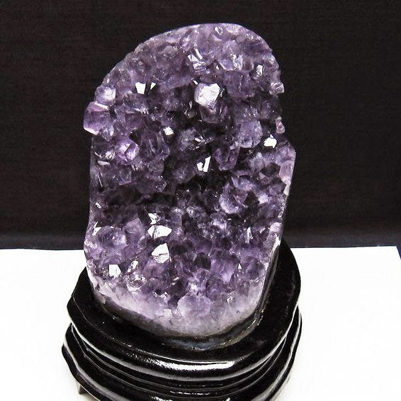 1.3Kg アメジスト クラスター ウルグアイ産 原石 amethyst 一点物 台座付属 送料無料 182-7960