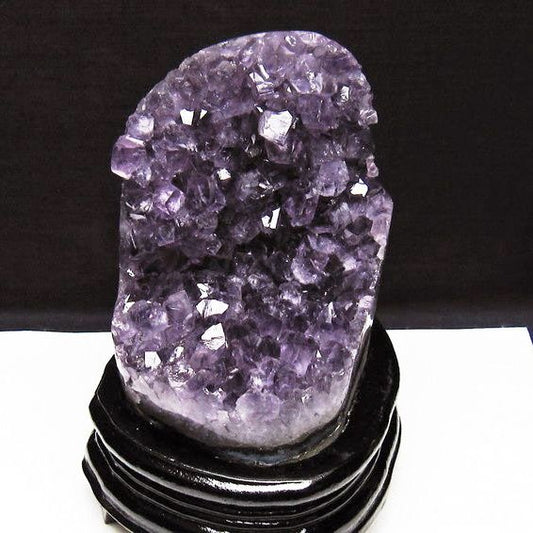 1.3Kg アメジスト クラスター ウルグアイ産 原石 amethyst 一点物 台座付属 送料無料 182-7960