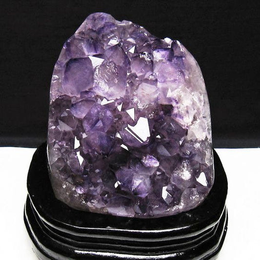 1.6Kg アメジスト クラスター ウルグアイ産 原石 amethyst 一点物 台座付属 送料無料 182-7961