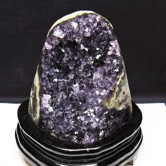 1.1Kg アメジスト クラスター ウルグアイ産 原石 amethyst 一点物 台座付属 送料無料 182-7962