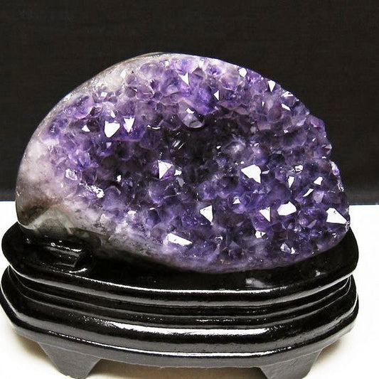 1Kg アメジスト クラスター ウルグアイ産 原石 amethyst 一点物 台座付属 送料無料 182-7963