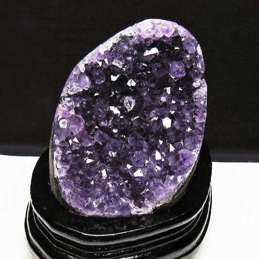 アメジスト クラスター ウルグアイ産 原石 amethyst 一点物 台座付属 送料無料 182-7968