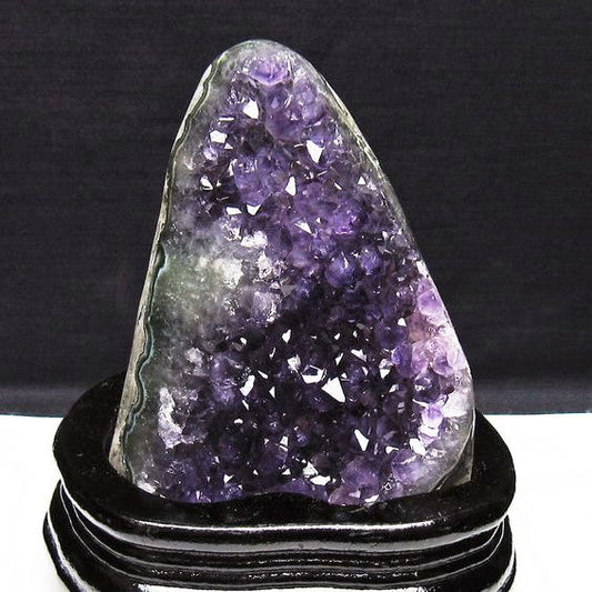 アメジスト クラスター ウルグアイ産 原石 amethyst 一点物 台座付属 送料無料 182-7969