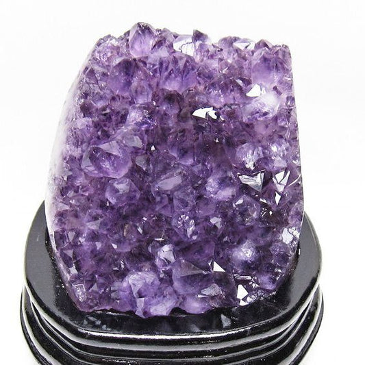 1.5Kg アメジスト クラスター ウルグアイ産 原石 amethyst 一点物 台座付属 送料無料 182-7990