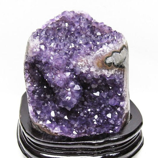 1.8Kg アメジスト クラスター ウルグアイ産 原石 amethyst 一点物 台座付属 送料無料 182-7993