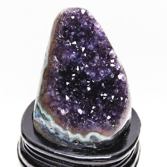 アメジスト クラスター ウルグアイ産 原石 amethyst 一点物 台座付属 送料無料 182-8000