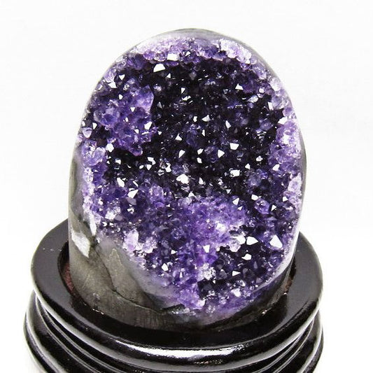 アメジスト クラスター ウルグアイ産 原石 amethyst 一点物 台座付属 送料無料 182-8002