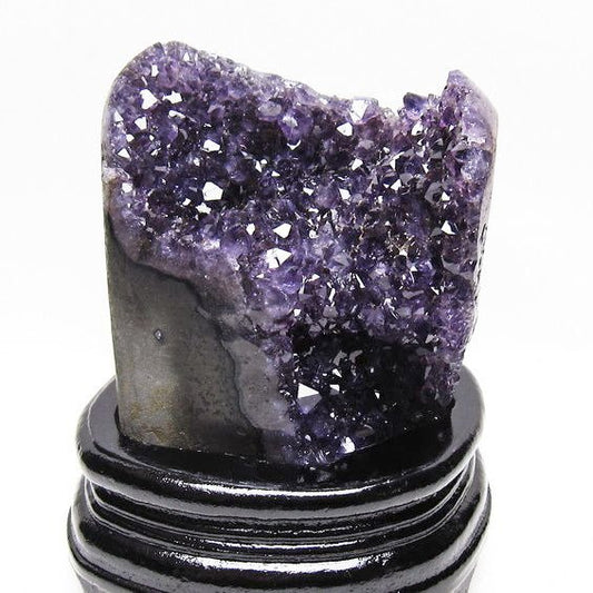アメジスト クラスター ウルグアイ産 原石 amethyst 一点物 台座付属 送料無料 182-8003