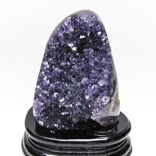 アメジスト クラスター ウルグアイ産 原石 amethyst 一点物 台座付属 送料無料 182-8007