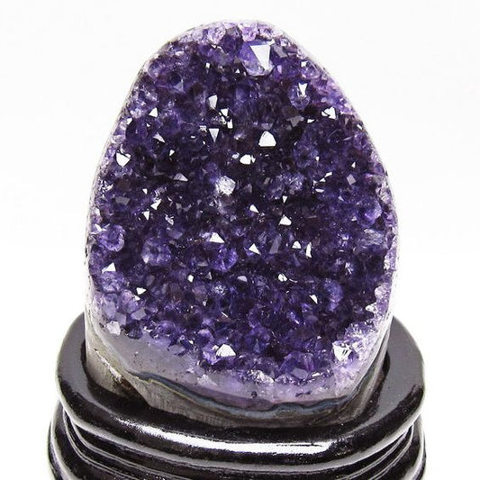 アメジスト クラスター ウルグアイ産 原石 amethyst 一点物 台座付属 送料無料 182-8026