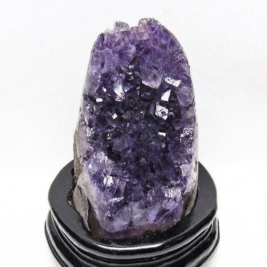 アメジスト クラスター ウルグアイ産 原石 amethyst 一点物 台座付属 送料無料 182-8038