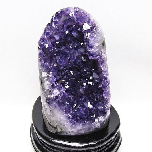 1.3Kg アメジスト クラスター ウルグアイ産 原石 amethyst 一点物 台座付属 送料無料 182-8044