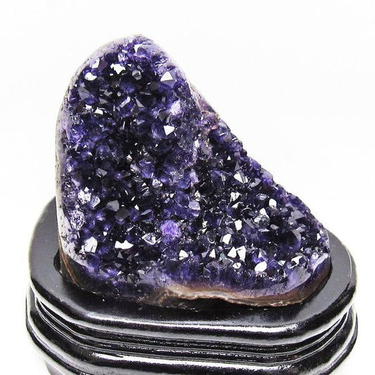 アメジスト クラスター ウルグアイ産 原石 amethyst 一点物 台座付属 送料無料 182-8050