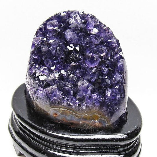アメジスト クラスター ウルグアイ産 原石 amethyst 一点物 台座付属 送料無料 182-8053