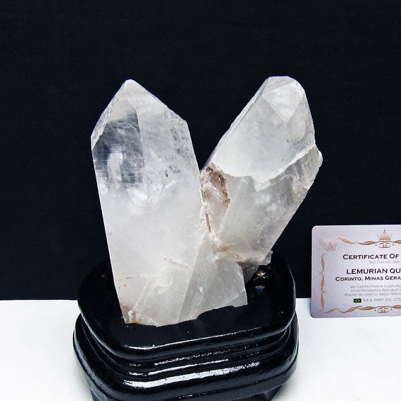 レムリアンシード 水晶 クラスター 原石 ブラジル ミナスジェライス州 コリント産 一点物 台座付属 送料無料 182-8075