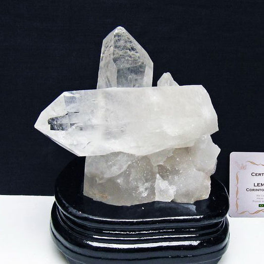 レムリアンシード 水晶 クラスター 原石 ブラジル ミナスジェライス州 コリント産 一点物 台座付属 送料無料 182-8076